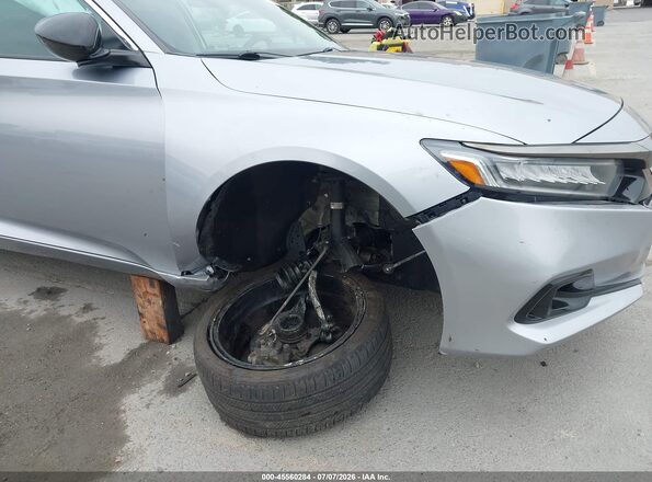 1HGCV1F49MA061962 2021 HONDA ACCORD Silver წინა ხედი