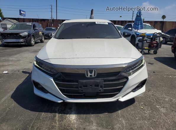 1HGCV1F49MA072380 2021 HONDA ACCORD Белый Вид спереди