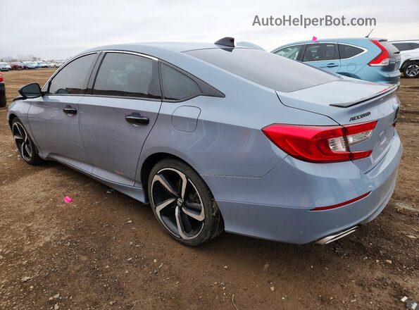 1HGCV1F49MA091477 2021 HONDA ACCORD Gray Հետևի ձախ