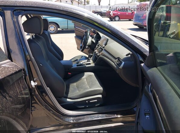 1HGCV1F49NA115701 2022 HONDA ACCORD Черный Вид салона спереди