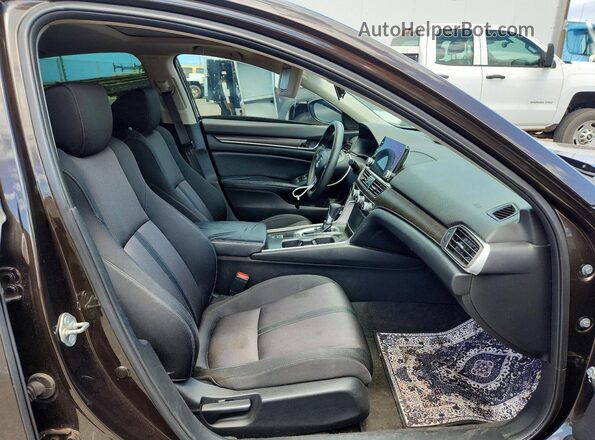 1HGCV1F4XJA076207 2018 HONDA ACCORD Brown წინა სალონის ხედი