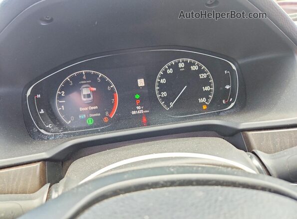 1HGCV1F4XJA076207 2018 HONDA ACCORD Brown ხელსაწყოთა პანელის ხედი