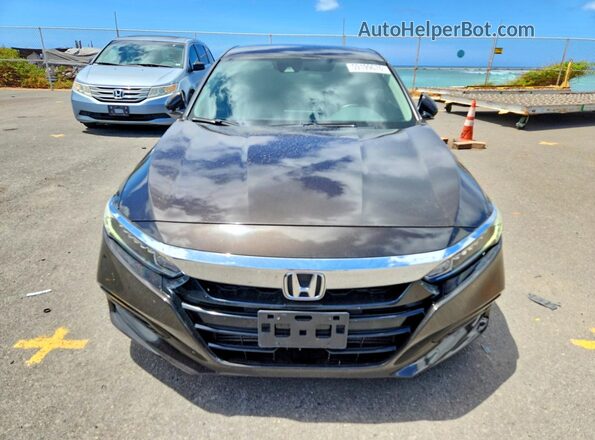 1HGCV1F4XJA076207 2018 HONDA ACCORD Brown წინა ხედი