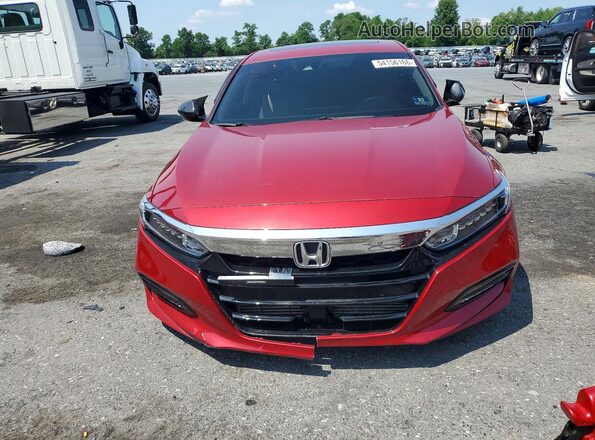 1HGCV1F4XJA223108 2018 HONDA ACCORD Красный Вид спереди