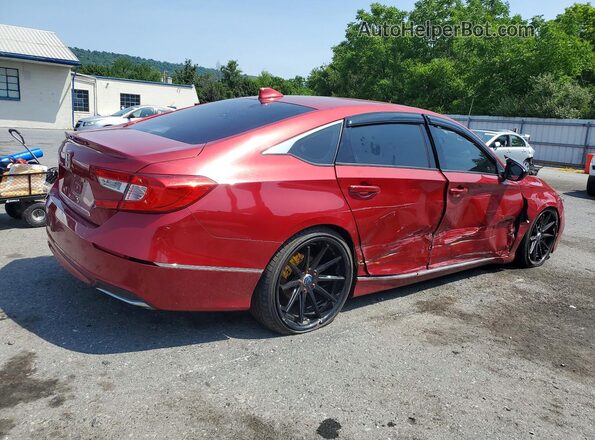 1HGCV1F4XJA223108 2018 HONDA ACCORD Красный Задняя правая четверть