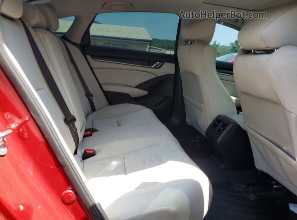 1HGCV1F4XJA223108 2018 HONDA ACCORD Красный Вид задних сидений