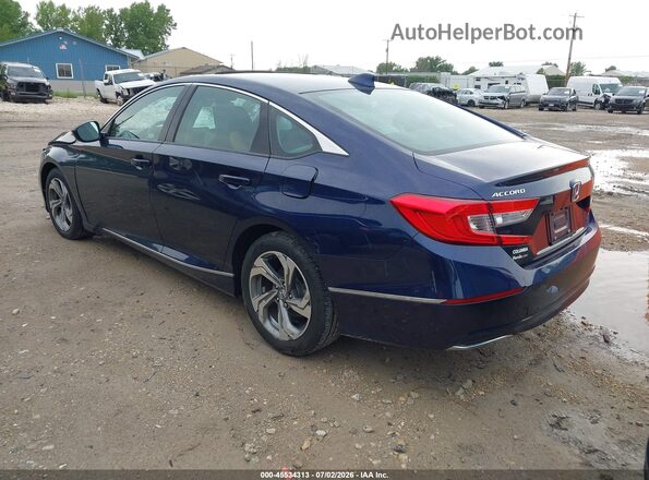 1HGCV1F4XJA242726 2018 HONDA ACCORD Dark Blue Задняя левая четверть
