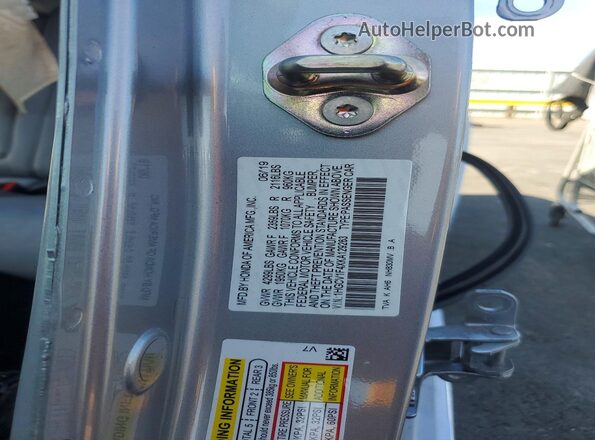 1HGCV1F4XKA129263 2019 HONDA ACCORD Silver Շարժիչի բաժամունքի տեսք