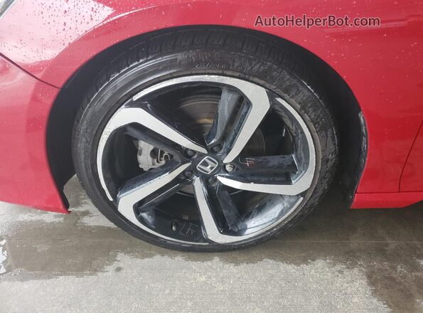 1HGCV1F4XMA049092 2021 HONDA ACCORD Red Widok naklejki z numerem VIN