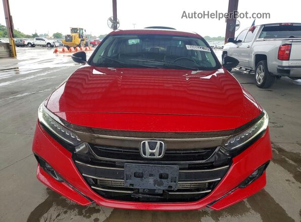 1HGCV1F4XMA049092 2021 HONDA ACCORD Red Widok z przodu