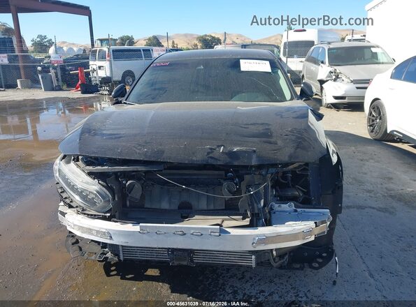 1HGCV1F4XMA101689 2021 HONDA ACCORD Black უკანა სალონის ხედი