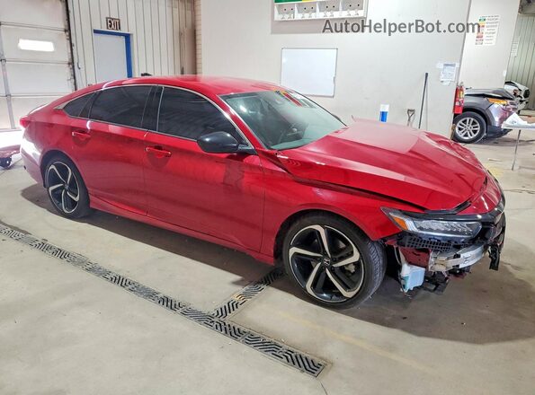 1HGCV1F4XNA058862 2022 HONDA ACCORD Red Передня права чверть