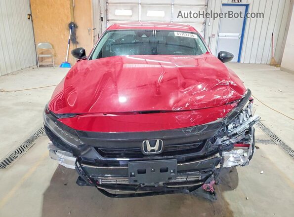 1HGCV1F4XNA058862 2022 HONDA ACCORD Red Вид спереду