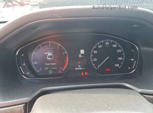 1HGCV1F4XNA058862 2022 HONDA ACCORD Red Вид щитка приладів