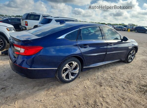 1HGCV1F50JA037649 2018 HONDA ACCORD Blue Задня права чверть