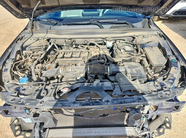 1HGCV1F50JA037649 2018 HONDA ACCORD Blue Вид задньої частини салону