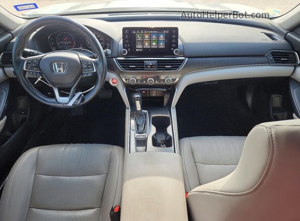 1HGCV1F50JA037649 2018 HONDA ACCORD Blue Вид панелі приладів