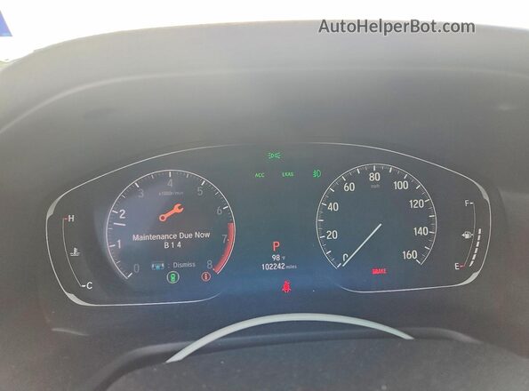 1HGCV1F50JA037649 2018 HONDA ACCORD Blue Вид щитка приладів
