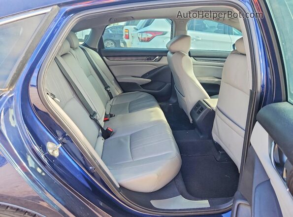 1HGCV1F50JA037649 2018 HONDA ACCORD Blue Вид задніх сидінь