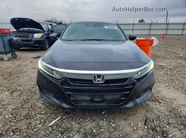 1HGCV1F50JA235292 2018 HONDA ACCORD Black Դիմացի տեսք