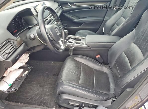 1HGCV1F50JA239164 2018 HONDA ACCORD Gray Вид салону спереду