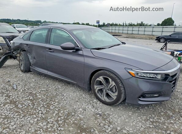 1HGCV1F50JA239164 2018 HONDA ACCORD Gray Передня права чверть
