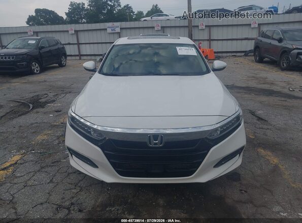 1HGCV1F50KA088909 2019 HONDA ACCORD White Vista del cuadro de instrumentos