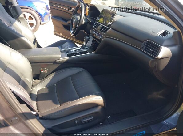 1HGCV1F50NA055638 2022 HONDA ACCORD Black Widok wnętrza z przodu