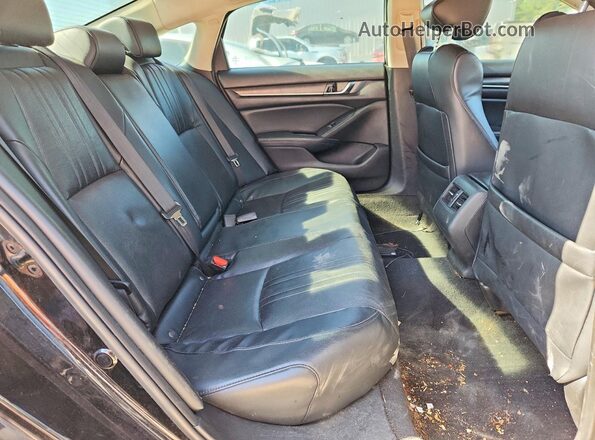 1HGCV1F51JA116800 2018 HONDA ACCORD Black Հետևի նստատեղերի տեսք