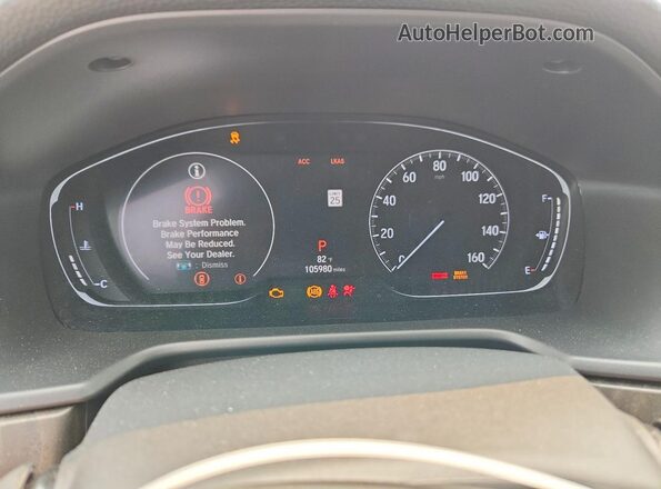1HGCV1F51JA182067 2018 HONDA ACCORD White Вид щитка приладів