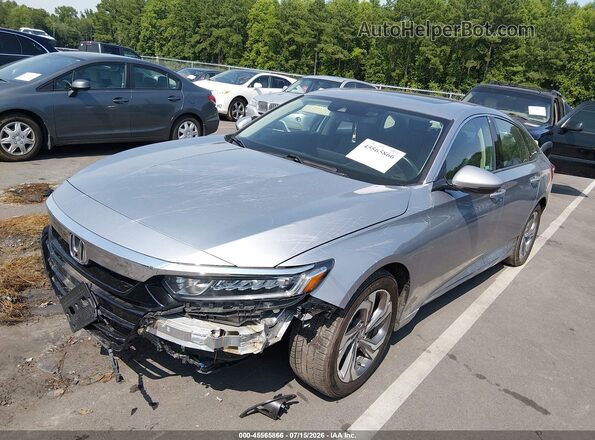 1HGCV1F51KA163407 2019 HONDA ACCORD Silver Vista tres cuartos delantera izquierda