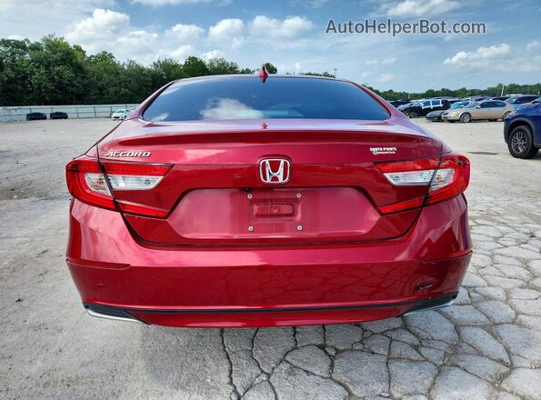 1HGCV1F51LA127461 2020 HONDA ACCORD Red Rear view