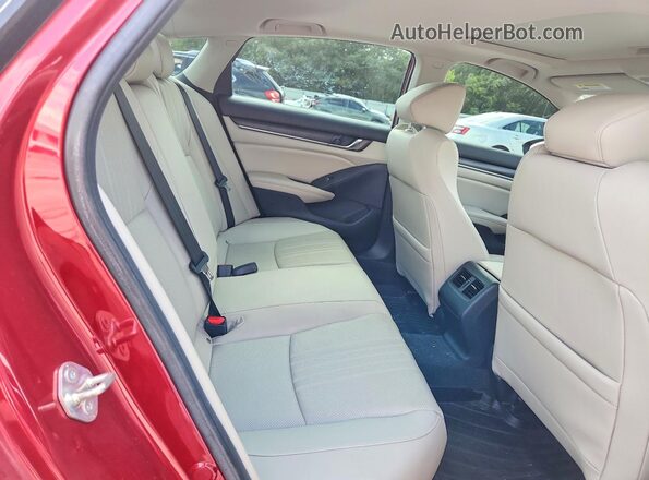 1HGCV1F51LA127461 2020 HONDA ACCORD Red Rear seats view