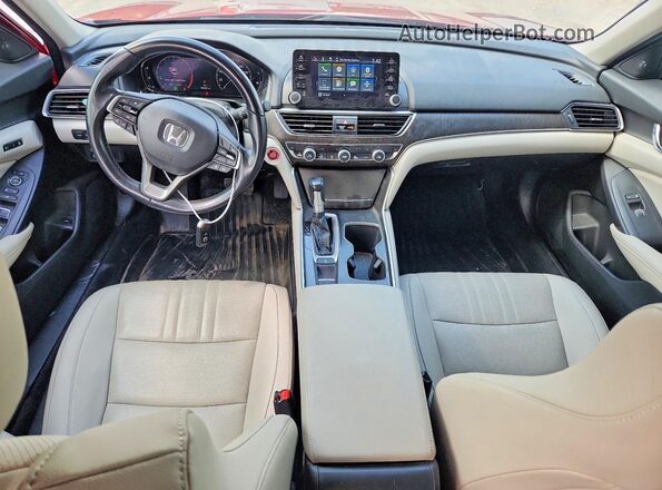 1HGCV1F51LA127461 2020 HONDA ACCORD Red Dashboard view
