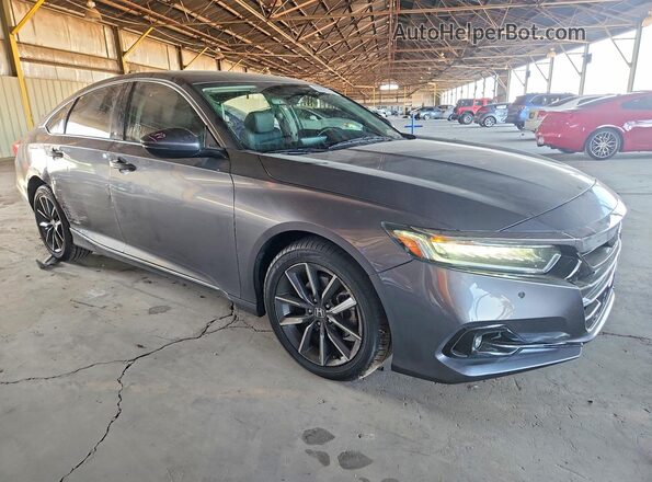 1HGCV1F51MA082801 2021 HONDA ACCORD Gray Առջևի աջ