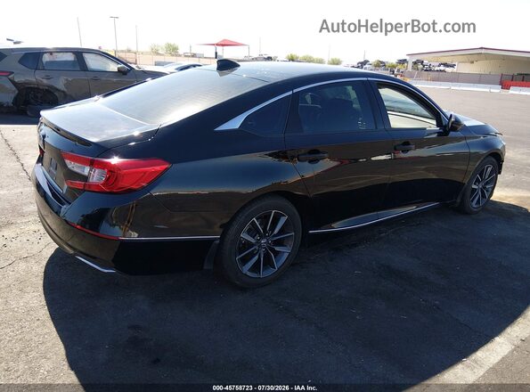 1HGCV1F51MA118437 2021 HONDA ACCORD Black უკანა მარჯვენა