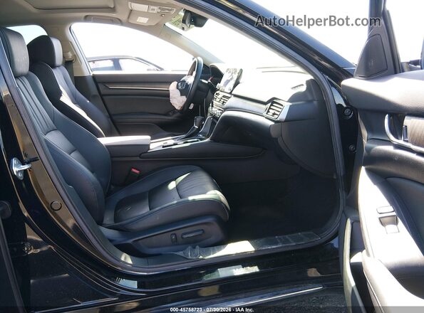 1HGCV1F51MA118437 2021 HONDA ACCORD Black წინა სალონის ხედი