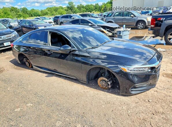 1HGCV1F52JA113050 2018 HONDA ACCORD Черный Передняя правая четверть