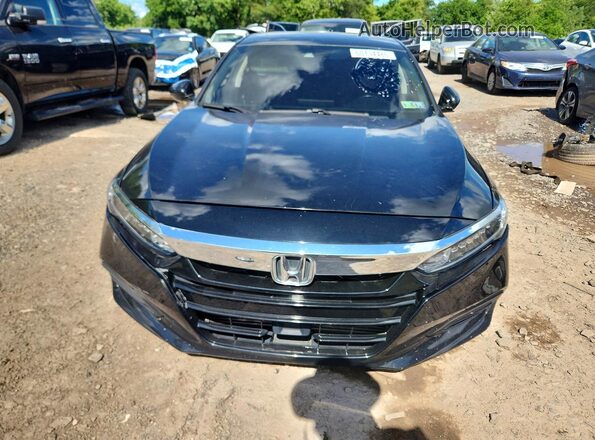 1HGCV1F52JA113050 2018 HONDA ACCORD Черный Вид спереди