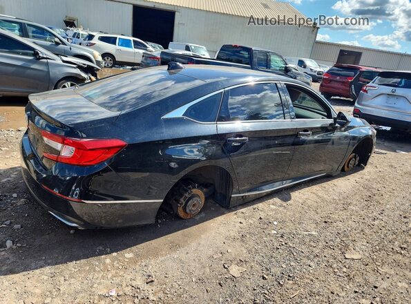 1HGCV1F52JA113050 2018 HONDA ACCORD Черный Задняя правая четверть