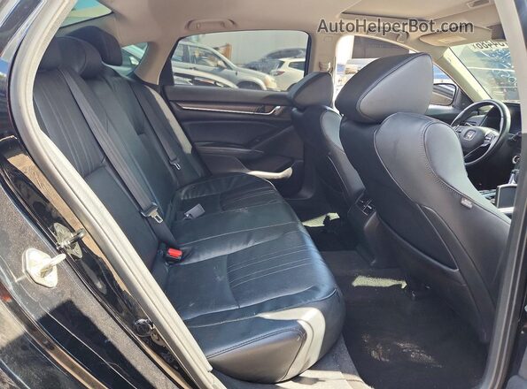 1HGCV1F52JA113050 2018 HONDA ACCORD Черный Вид задних сидений