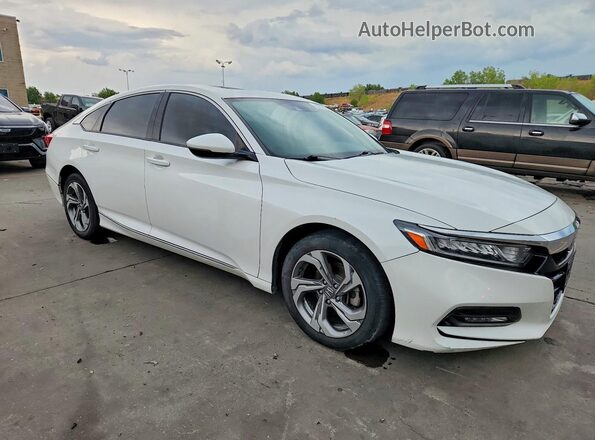1HGCV1F52KA092086 2019 HONDA ACCORD Белый Передняя правая четверть