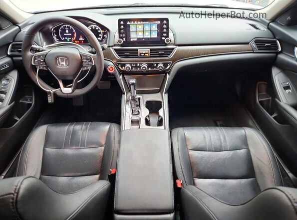1HGCV1F52KA092086 2019 HONDA ACCORD Белый Вид панели приборов
