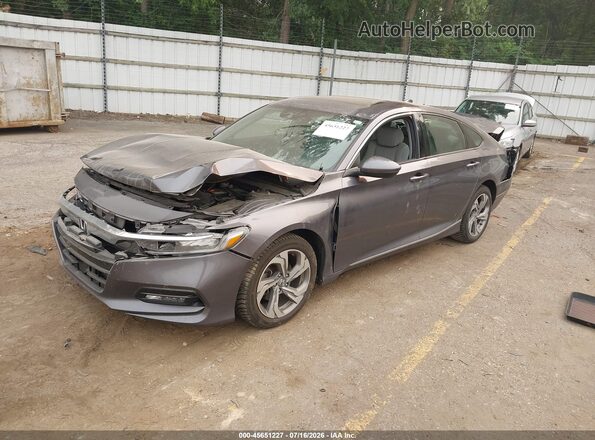 1HGCV1F53JA224044 2018 HONDA ACCORD Серый Передняя левая четверть