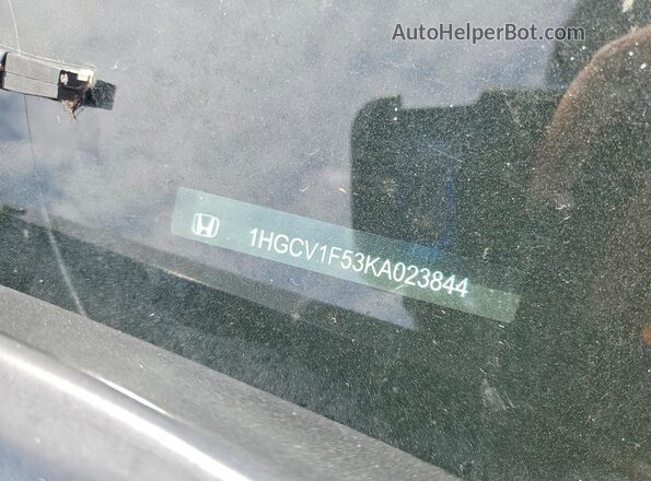 1HGCV1F53KA023844 2019 HONDA ACCORD White Vista de la etiqueta del VIN