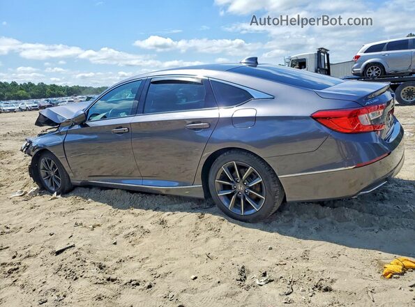 1HGCV1F53MA091595 2021 HONDA ACCORD Gray Հետևի ձախ