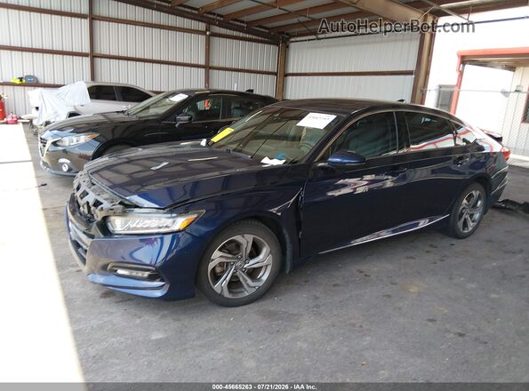 1HGCV1F54JA089866 2018 HONDA ACCORD Синий Передняя левая четверть