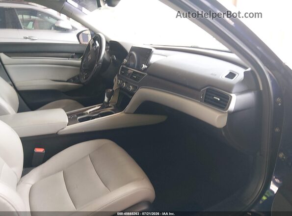1HGCV1F54JA089866 2018 HONDA ACCORD Синий Вид салона спереди