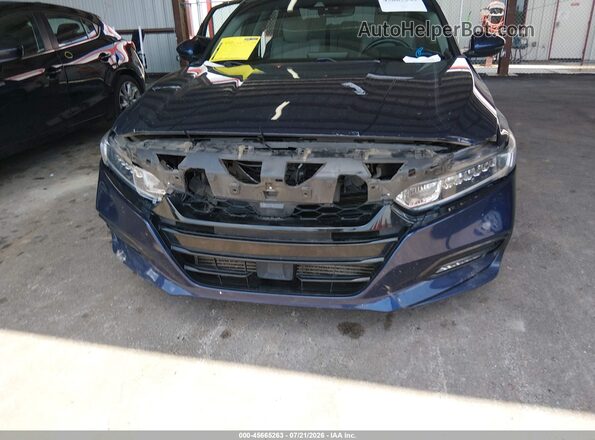 1HGCV1F54JA089866 2018 HONDA ACCORD Синий Вид щитка приборов
