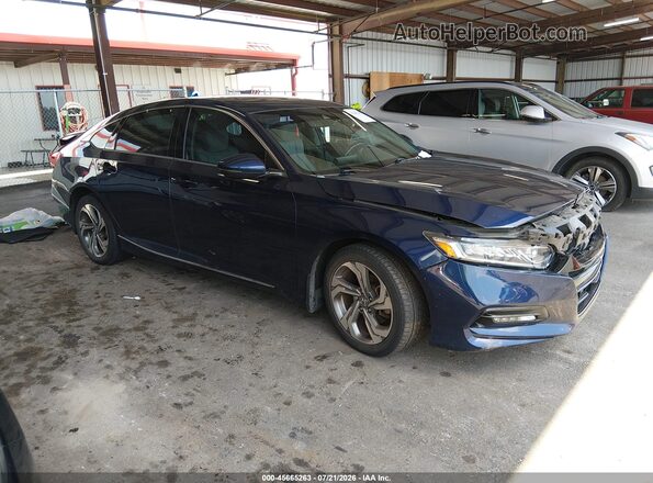 1HGCV1F54JA089866 2018 HONDA ACCORD Синий Вид задней части салона